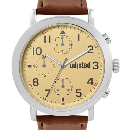 Unlisted by Kenneth Cole Men's 48mm 10032022 Watch - Brown