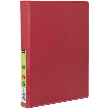 J.Burrows Insert Binder A4 3 D-Ring 25mm Red