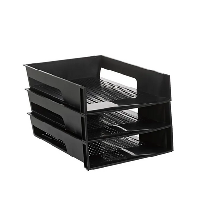 Keji Document Tray Black 3 Pack