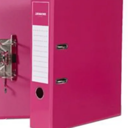 J.Burrows Gloss Lever Arch File A4 2 Ring Binder - Pink