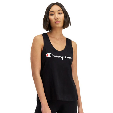 Champion Womens Script Racerback Singlet Black