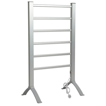 Lenoxx 100W Free Standing 90x52cm Electric Heated Hanging Towel Rail/Rack Silver