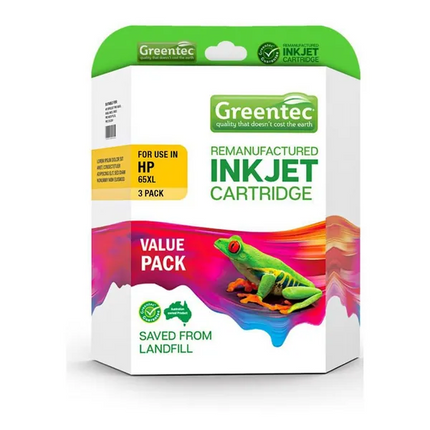 Greentec Ink Cartridge 65XL 3 Pack