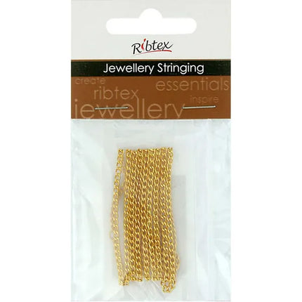 Ribtex Twisted Oval Link Chain 3 x 2mm Gold 1m