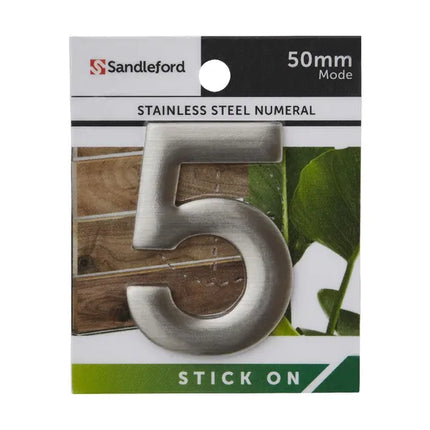 Sandleford 6 Self Adhesive Steel Sign 50mm