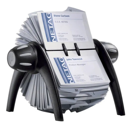 Durable Visifix Rotary Business Card File 400 Capacity Black
