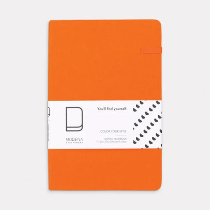 Modena Color Your Style A5 Notebook Linen 5mm Dot Grid Orange