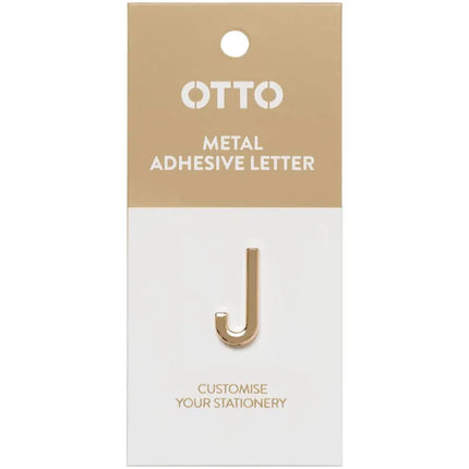 Otto Metal Initial Letter Self-Adhesive J