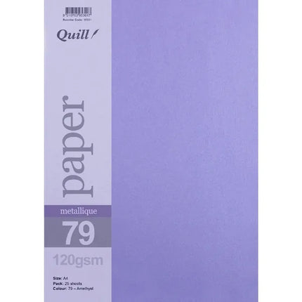 Quill A4 Paper Metallique Amethyst 25 Pack