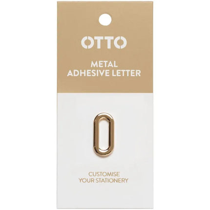 Otto Metal Initial Letter Self-Adhesive O