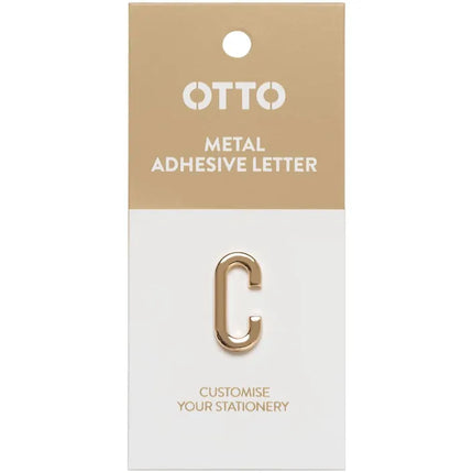 Otto Metal Initial Letter Self-Adhesive C