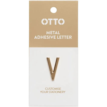 Otto Metal Initial Letter Self-Adhesive V