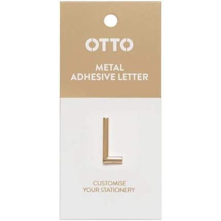 Otto Metal Initial Letter Self-Adhesive L