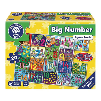 Orchard Toys Jigsaw Puzzle & Poster Big Number 20 Pieces