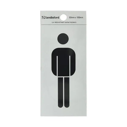 Sandleford Men Symbol Self-adhesive Sign 100 x 50mm