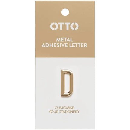 Otto Metal Initial Letter Self-Adhesive D