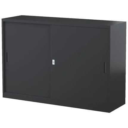 Steelco Sliding Door Cabinet 1500 x 1015mm Graphite Ripple