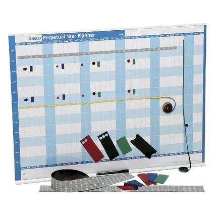 Sasco Perpetual Year Wall Planner and Kit 855x630mm