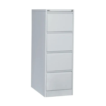 GO 4 Drawer Filing Cabinet Silver