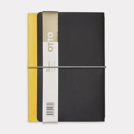 Otto A5 Notebook with File Pocket 192 Pages Yellow