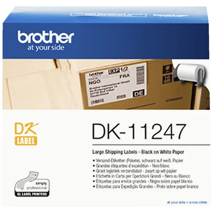 Brother DK 11247 Labels Shipping 103 x 164mm Black on White
