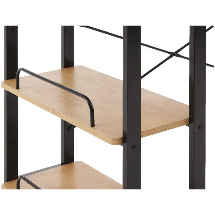 Otto Arundale Side Shelf Desk 1200mm Black/Oak